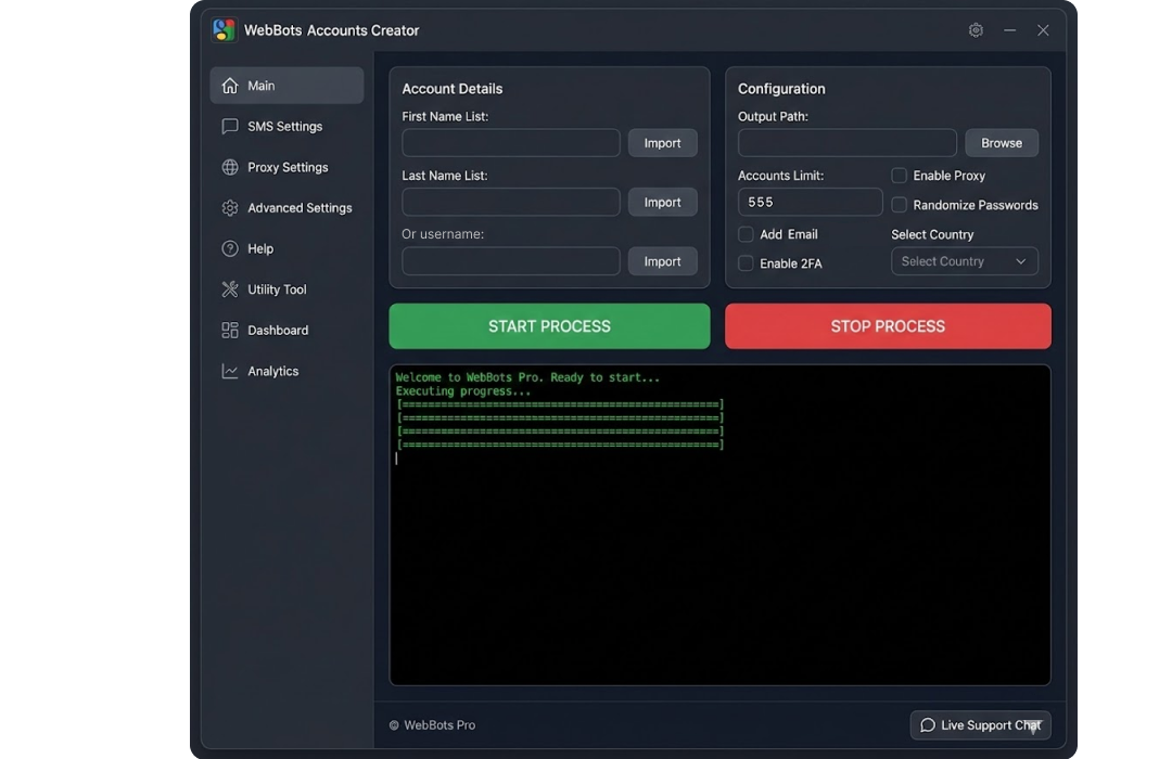Facebook Account Creator Bot