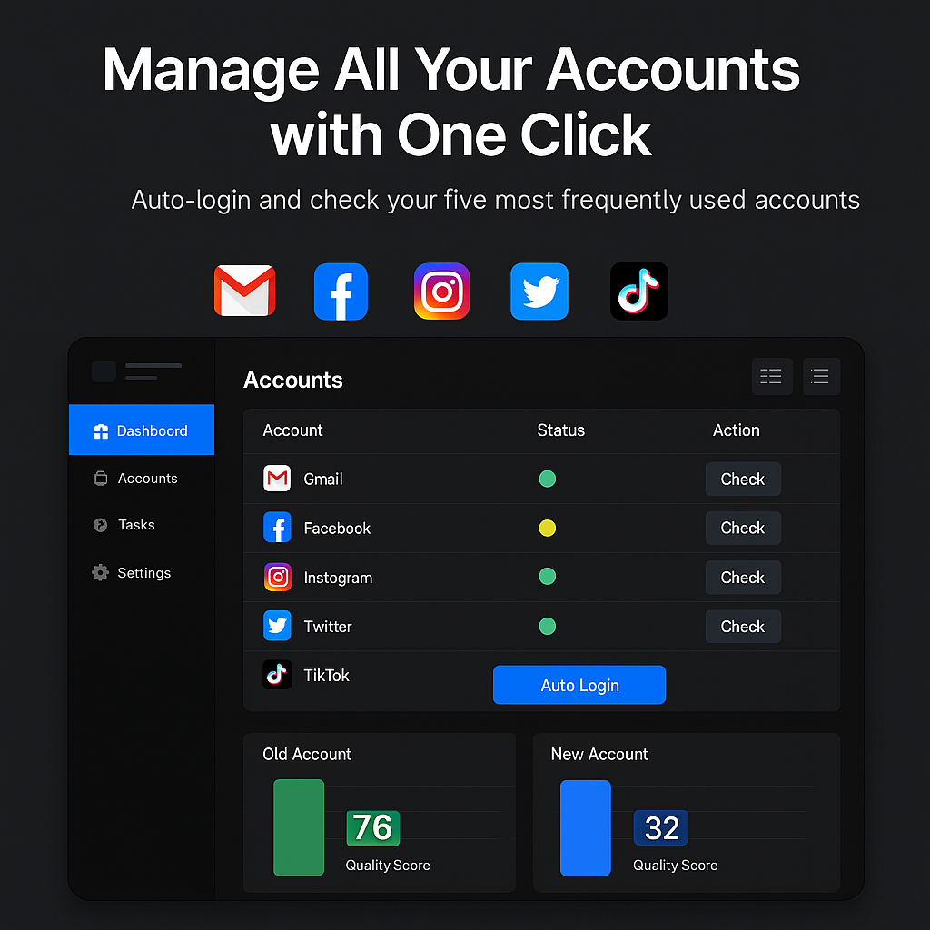Free Account Manager Tool